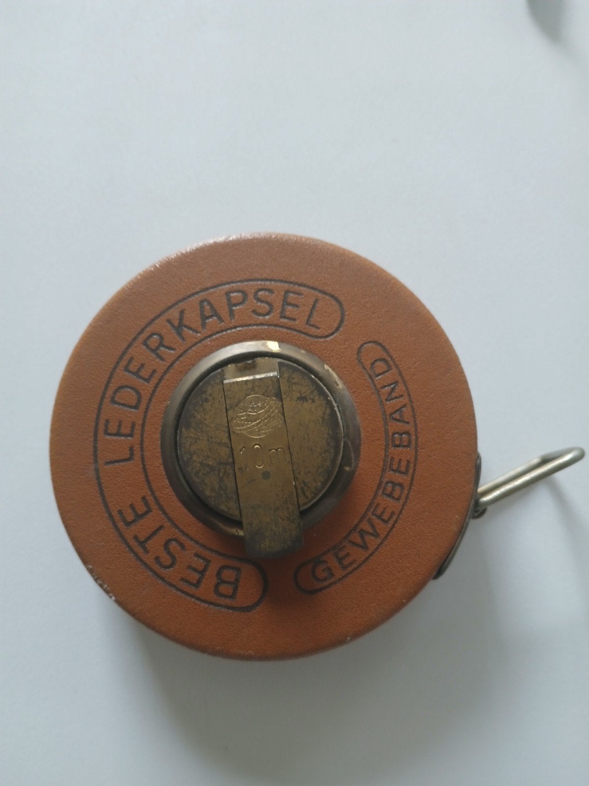 Vintage lederen, geweven lintmeter 10m, Verzamelen, Ophalen of Verzenden