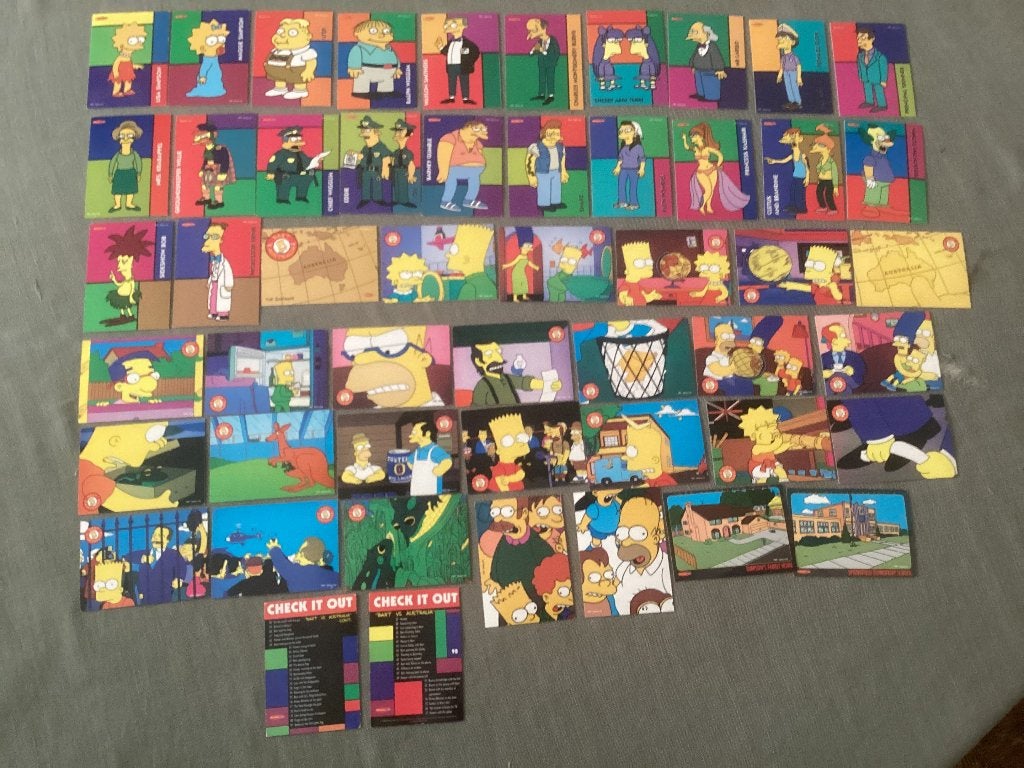 51 prenten chromos trade cards SIMPSONS, Enlèvement ou Envoi, Utilisé