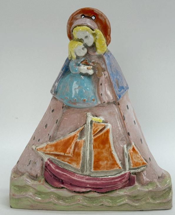 INGELS Domein - D.I. gemonogrammeerd 'Maria met zeilboot, Antiek en Kunst, Verzenden