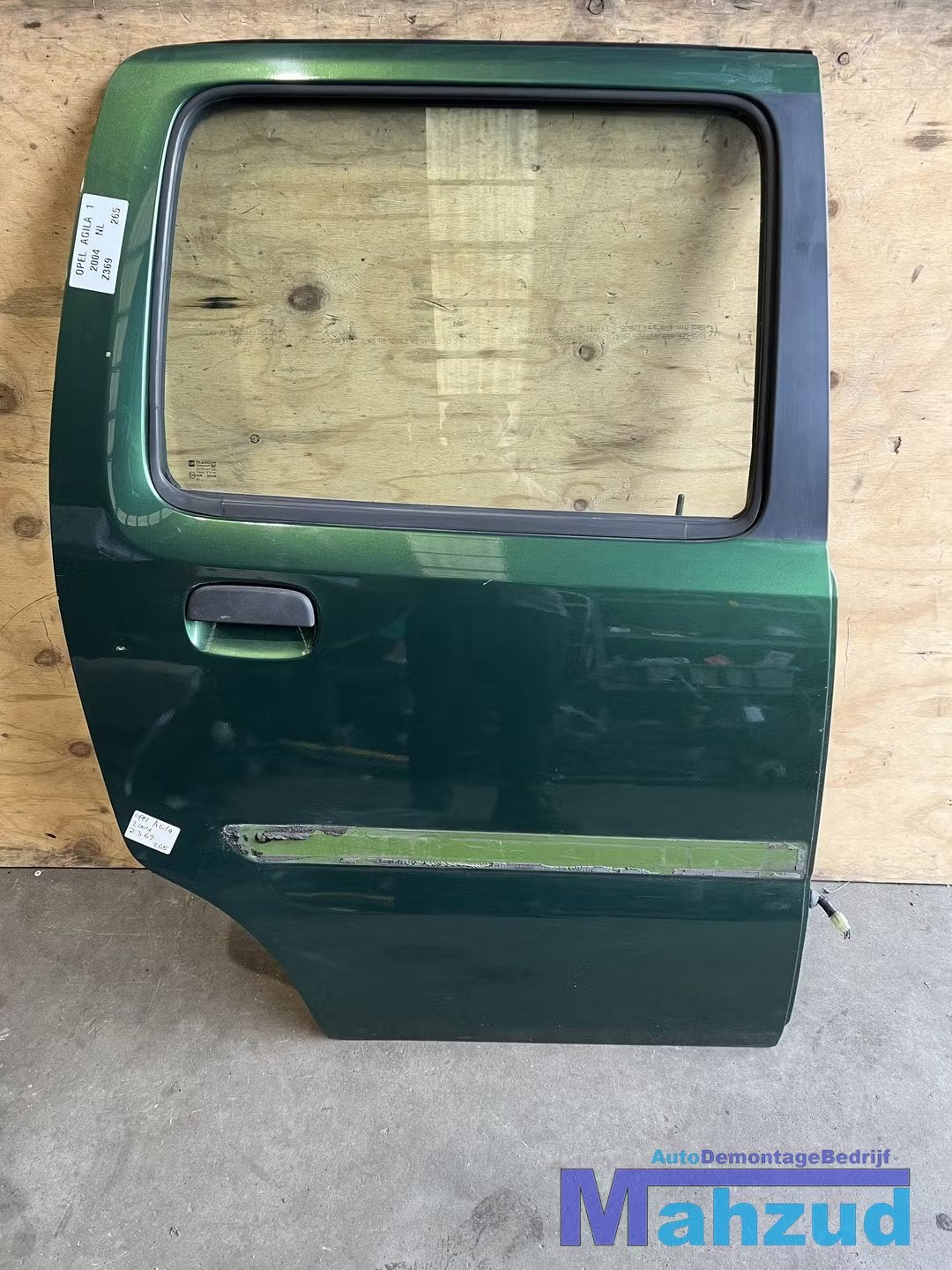 OPEL AGILA A GROEN Z369 Rechter rechts achter deur portier, Opel Automobile GmbH, Porte, Arrière, Opel