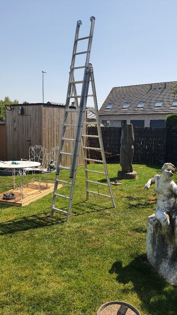 3 DELIGE ALUMINIUM LADDER, Ophalen, Zo goed als nieuw, Ladder, Opvouwbaar of Inschuifbaar