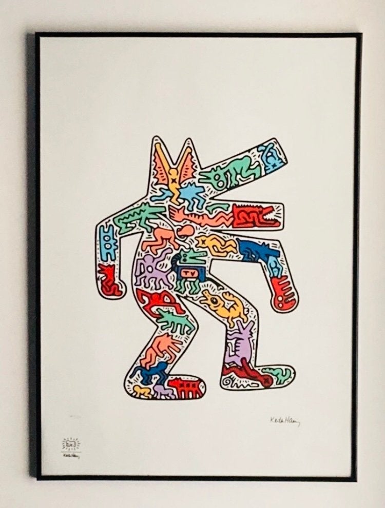 Keith Haring: lithografie 50 x 70 cm, Ophalen of Verzenden, Lithografie