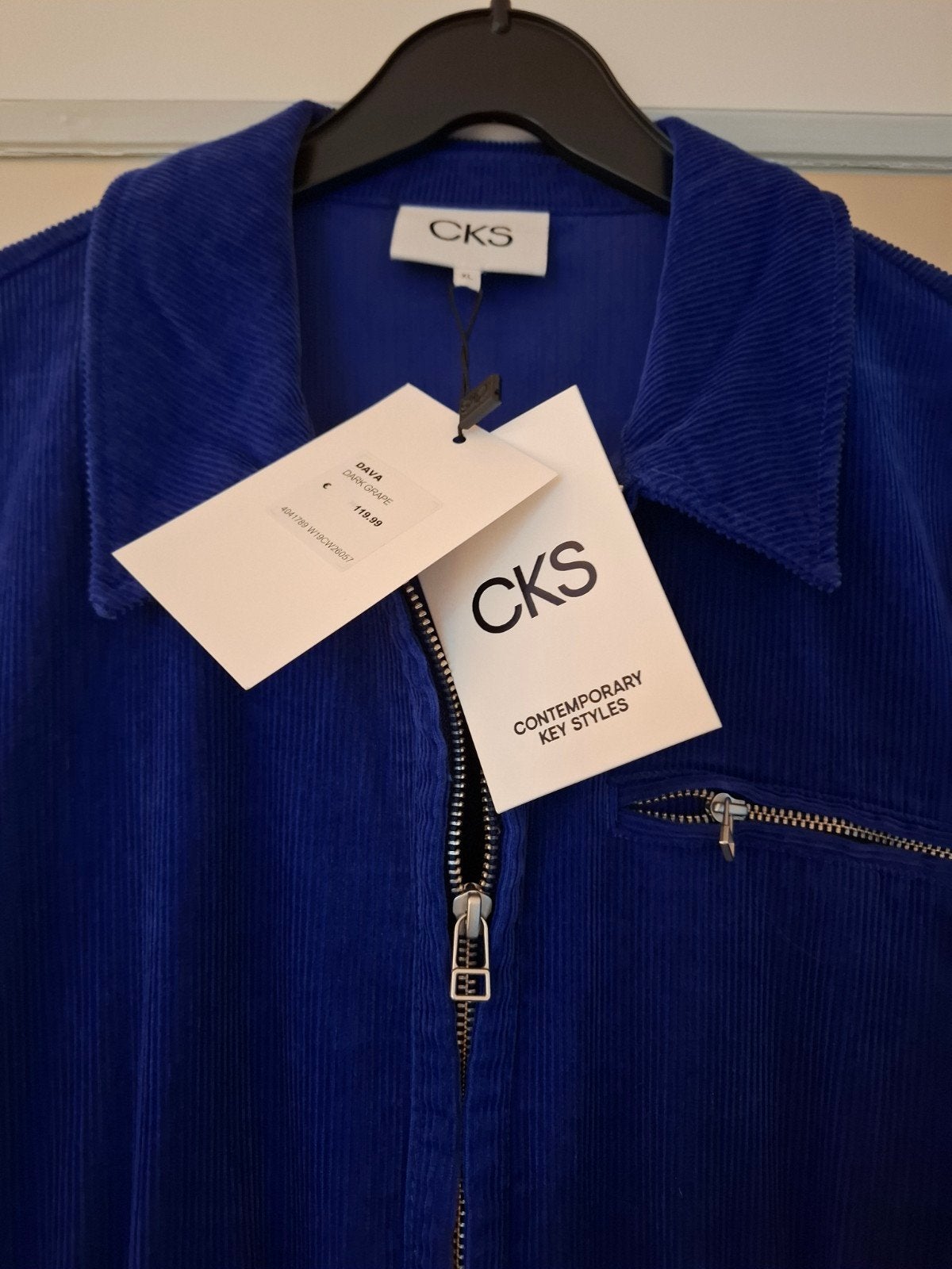 Midi jurk CKS corduroy blauw, maat xl (nieuw), Ophalen, Blauw, Maat 46/48 (XL) of groter, Nieuw