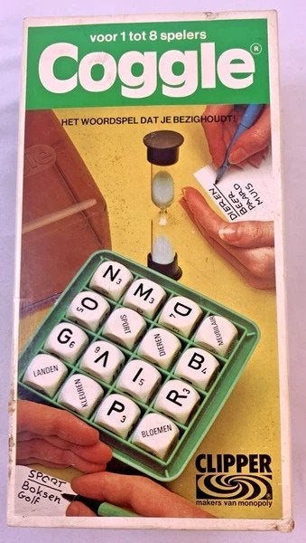 Clipper Coggle bordspel woordspel denksport vintage 1979, Hobby en Vrije tijd, Gezelschapsspellen | Bordspellen, Een of twee spelers
