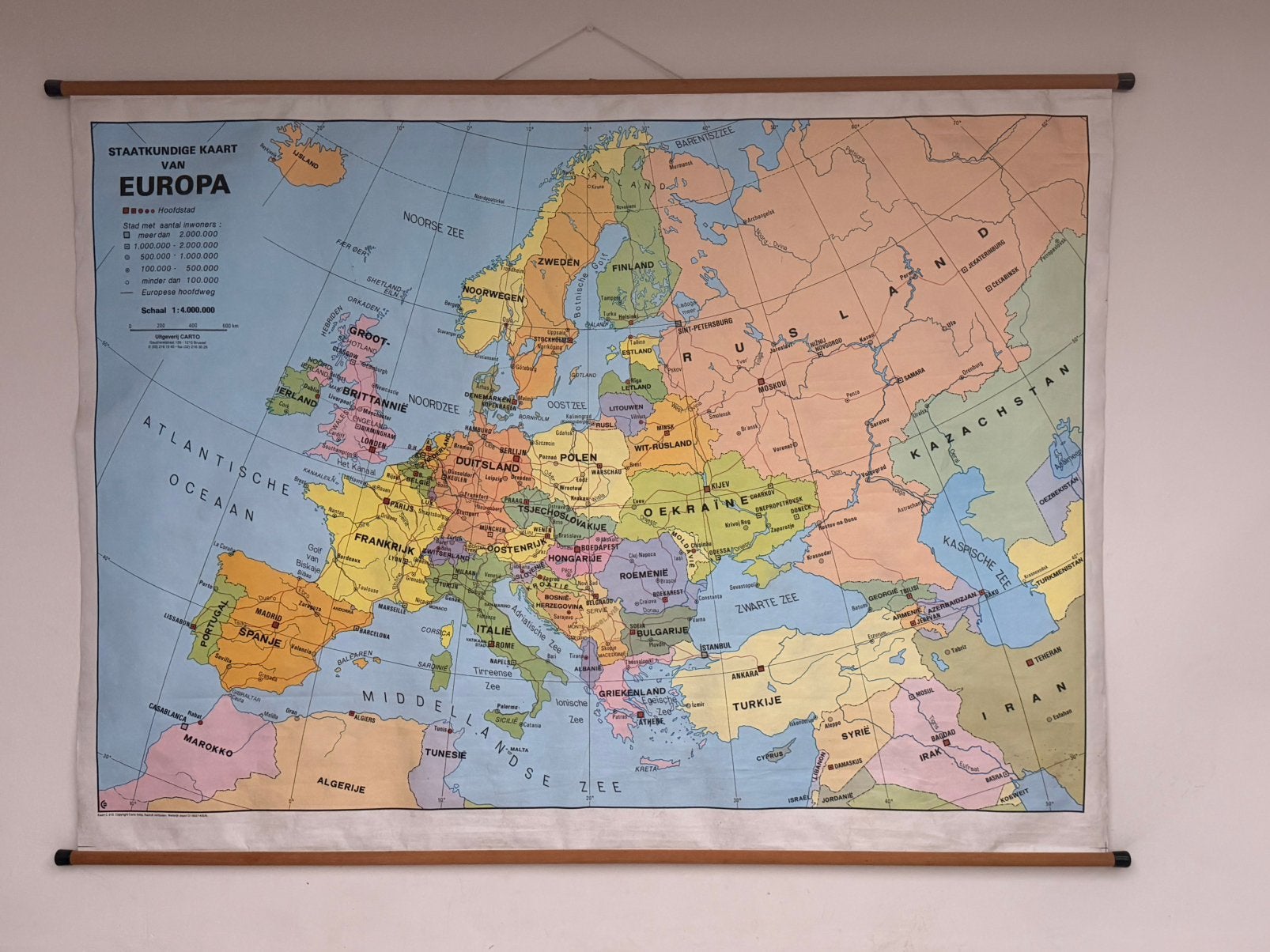Schoolplaat van Europa 1992, Antiek en Kunst, Ophalen, Aardrijkskunde