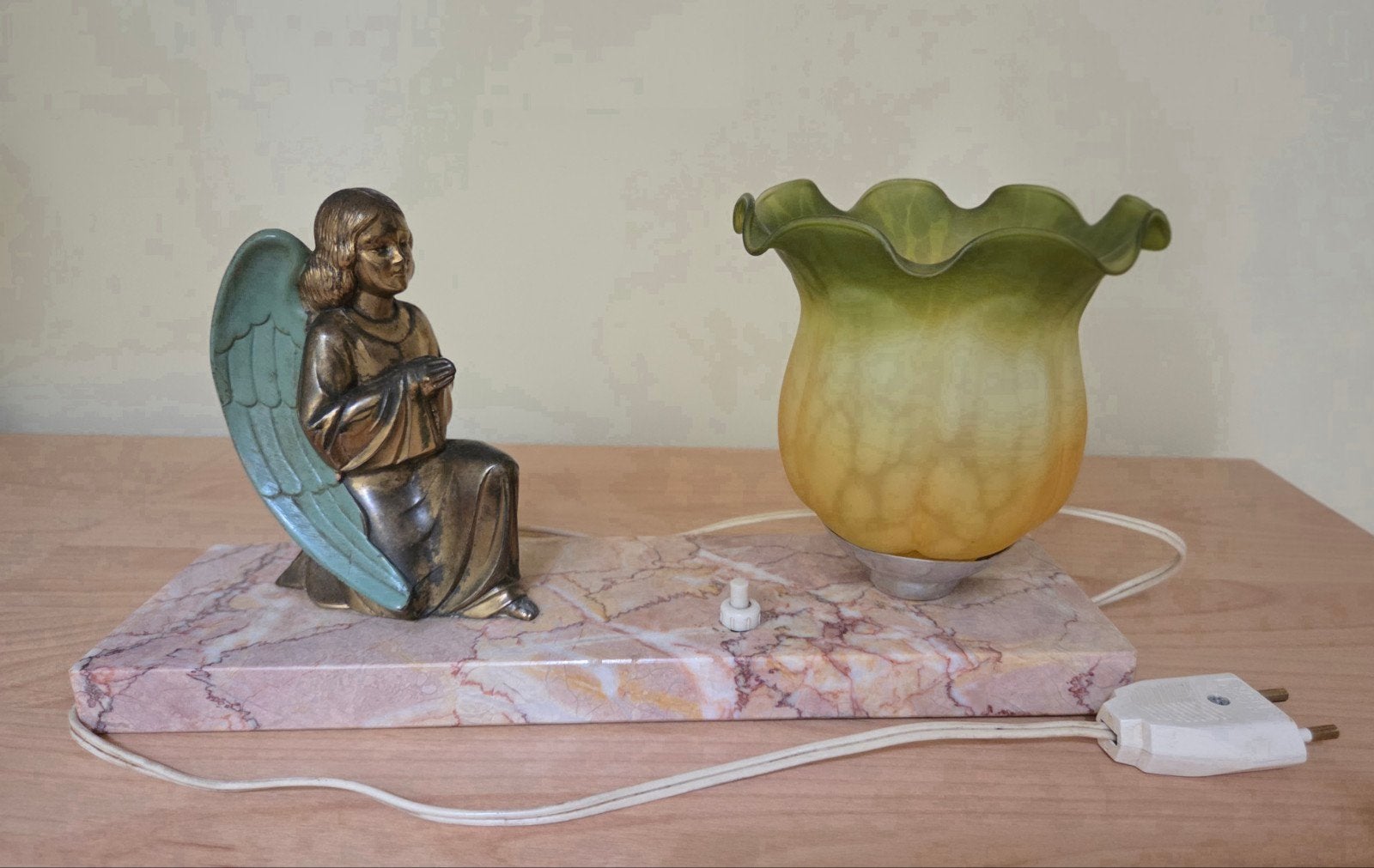 Prachtig vintage bedlampje uit de jaren 30, Antiek en Kunst, Ophalen