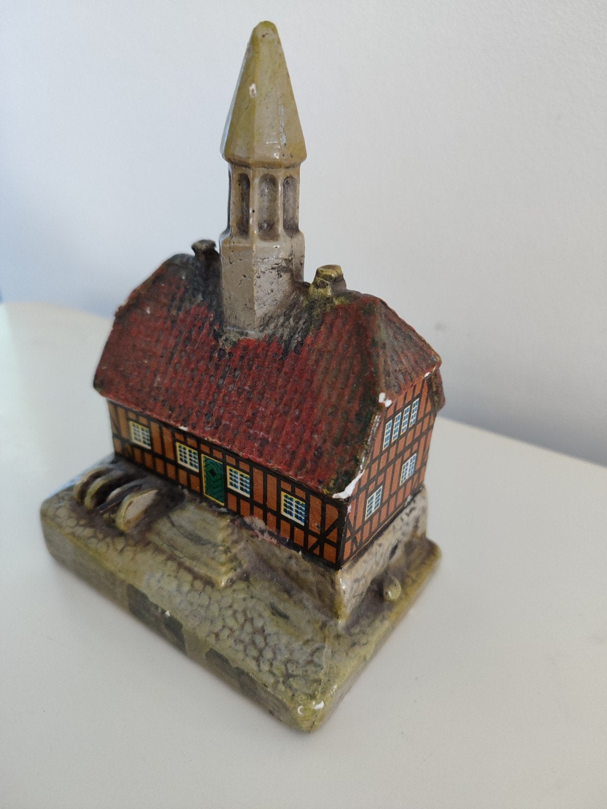 Deens Ebeltoft huisje antiek keramiek Denemarken miniatuur, Ophalen of Verzenden