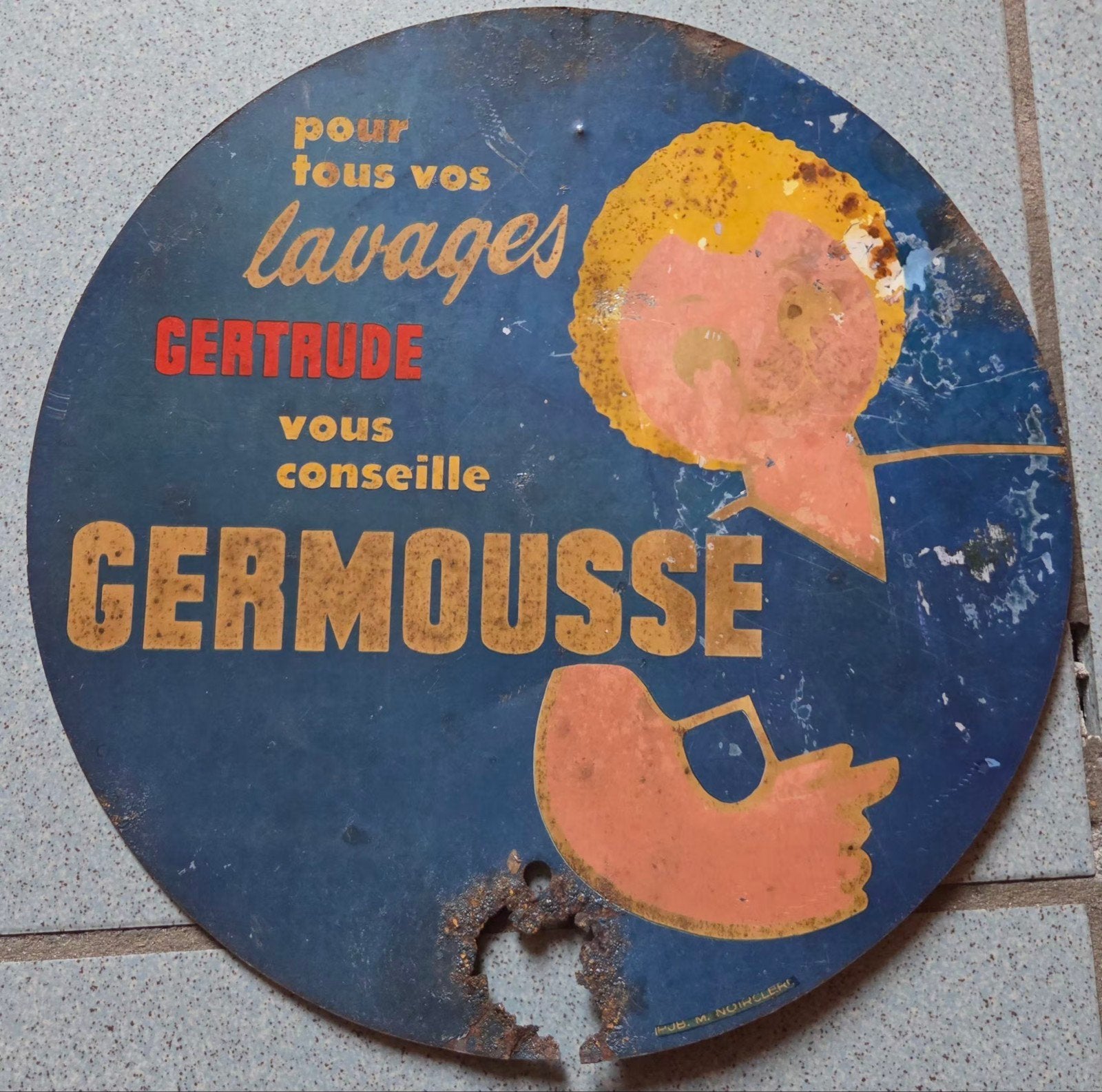 Plaque publicitaire Germoussé, Enlèvement ou Envoi, Utilisé