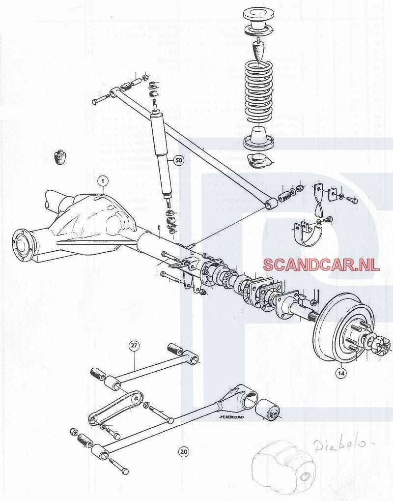 Volvo Achteras gereviseerd spicer Amazon 121, Amazon 122 S,, Auto-onderdelen, Ophalen of Verzenden, Nieuw, Volvo