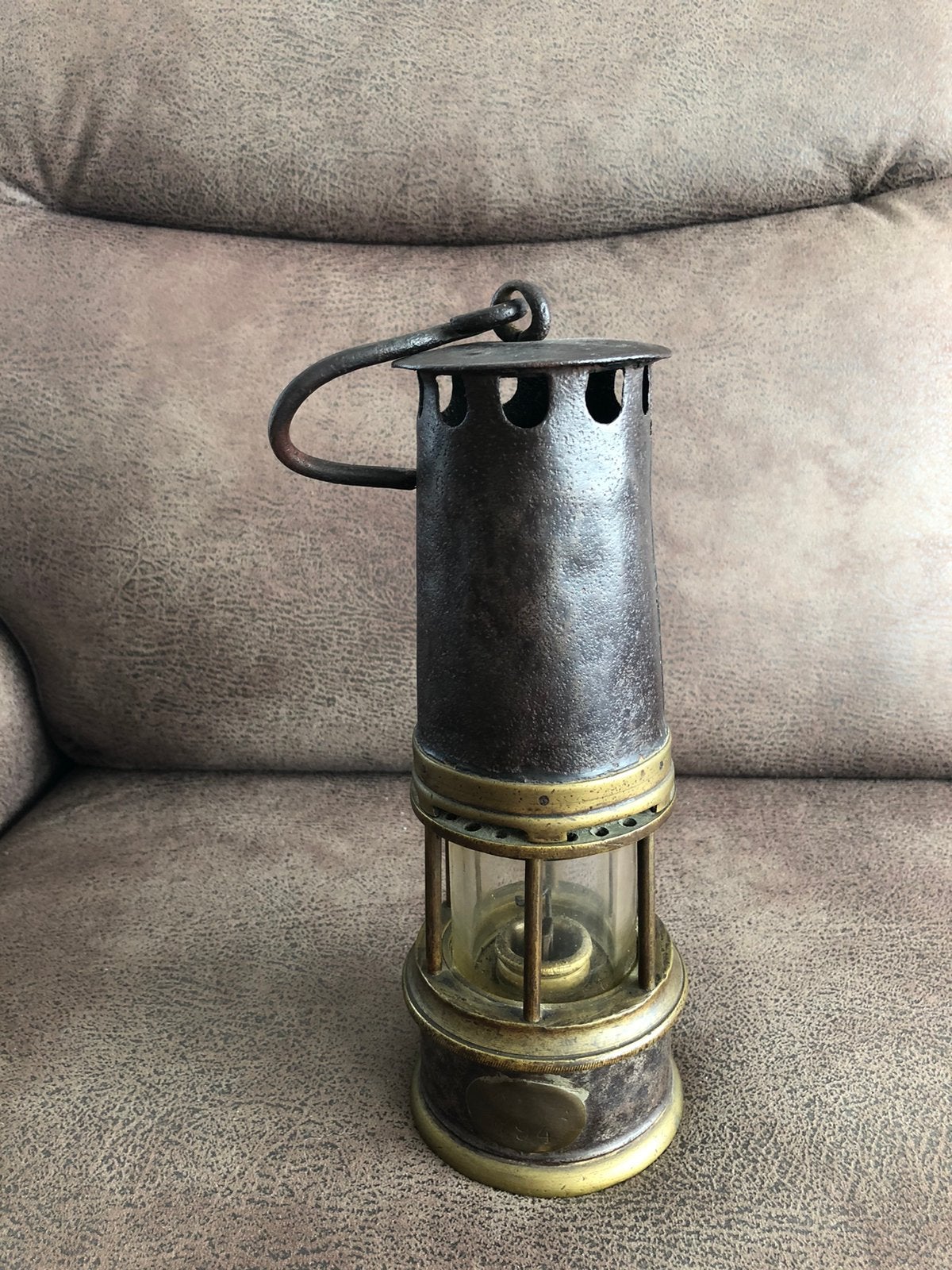 Ancienne lampe de mineur, mine, charbonnage., Antiquités & Art, Enlèvement ou Envoi