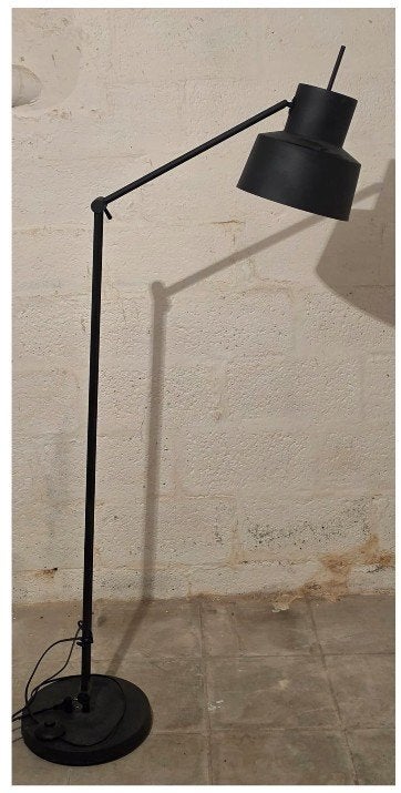 vloerlamp zonder lamp verstelbaar zwart metaal, Huis en Inrichting, Ophalen, Gebruikt, Universel, E27 (groot)