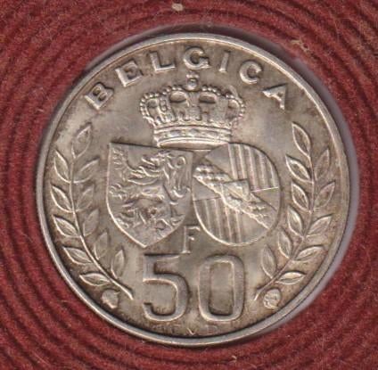 50 Francs argent 835/1000 MARIAGE ROYAL 1960 qualité, Enlèvement ou Envoi, Monnaie en vrac, Argent, Argent