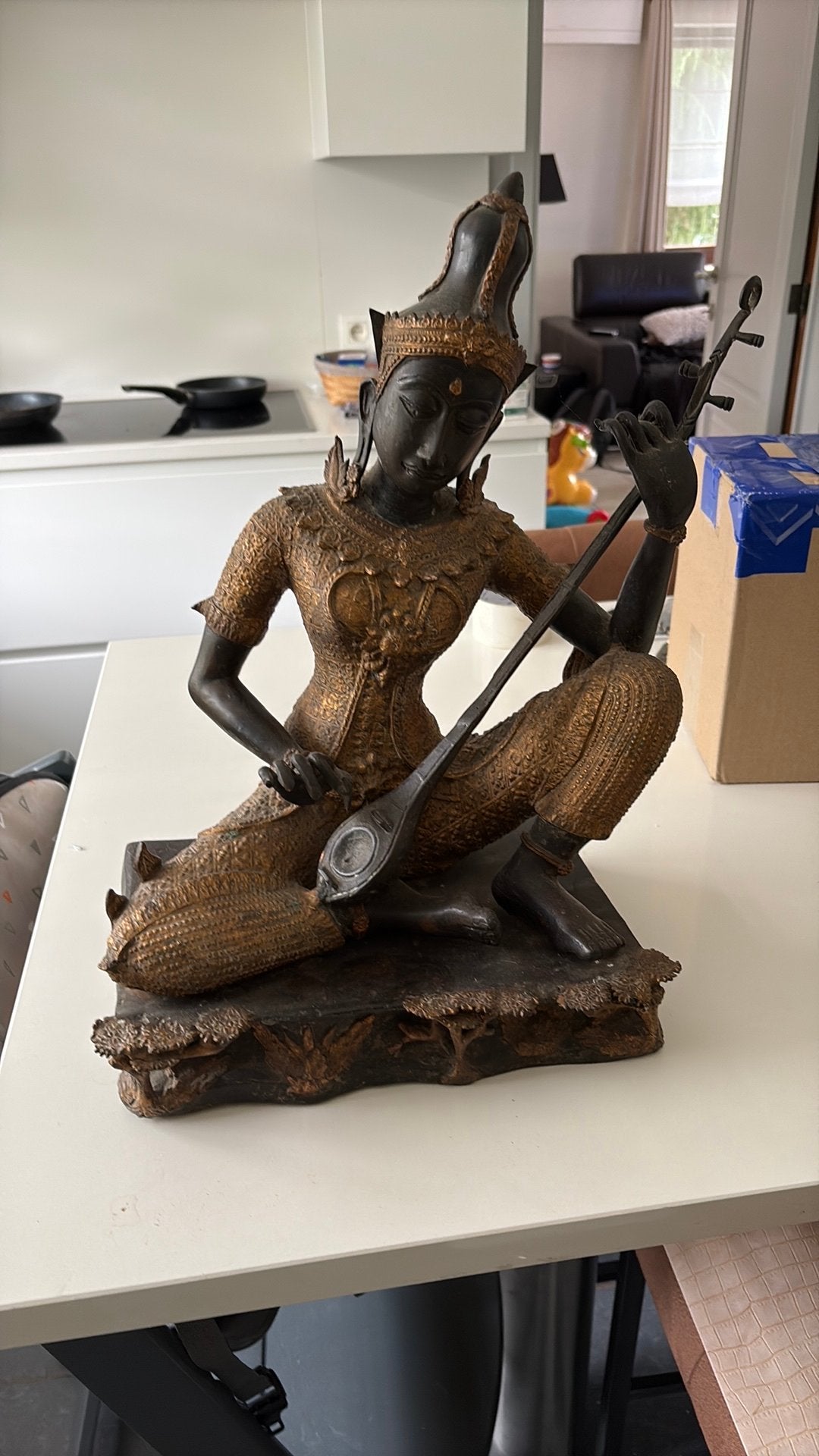 Thais bronzen beeld, Maison & Meubles, Accessoires pour la Maison | Statues de Bouddha, Enlèvement ou Envoi, Comme neuf