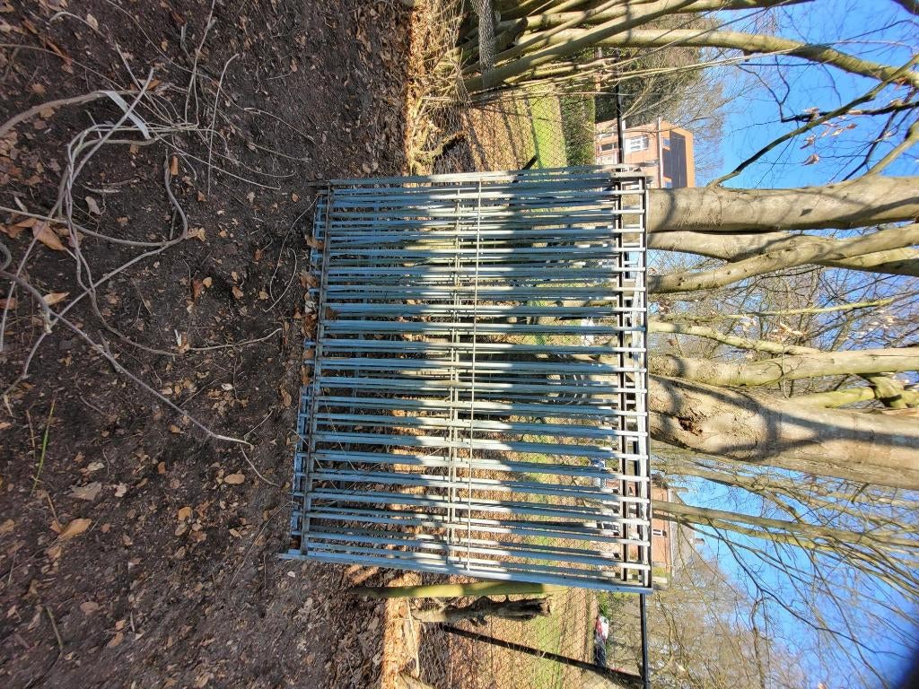 hekwerk/hondenren, Jardin & Terrasse, Clôtures de jardin, Enlèvement, Utilisé, Fer, Clôture barrée