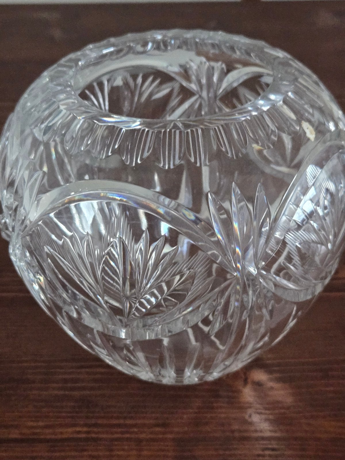 Mooie vintage uitgewerkt in glaswerk Bolvaas anno 70 Diamet, Antiquités & Art, Antiquités | Vases, Enlèvement
