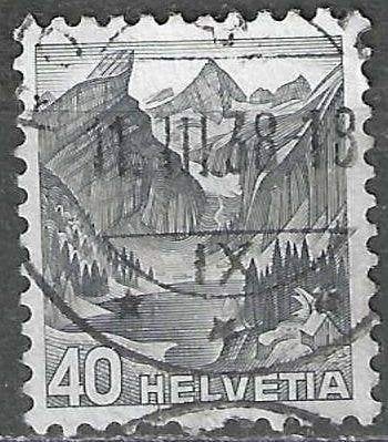Suisse 1936 - Yvert 297 - Seealpmeer et Santisberg (ST), Envoi, Affranchi
