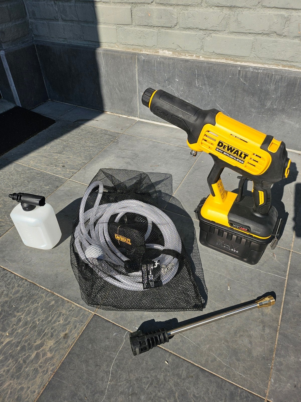 Dewalt hogedrukreiniger op accu, Enlèvement