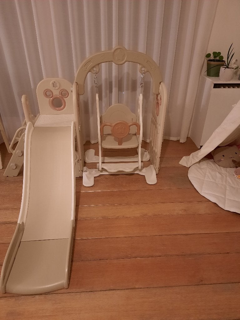Baby peuter schommel en glijbaan, Kinderen en Baby's, Speelgoed | Buiten | Speeltoestellen, Ophalen, Zo goed als nieuw, Schommel