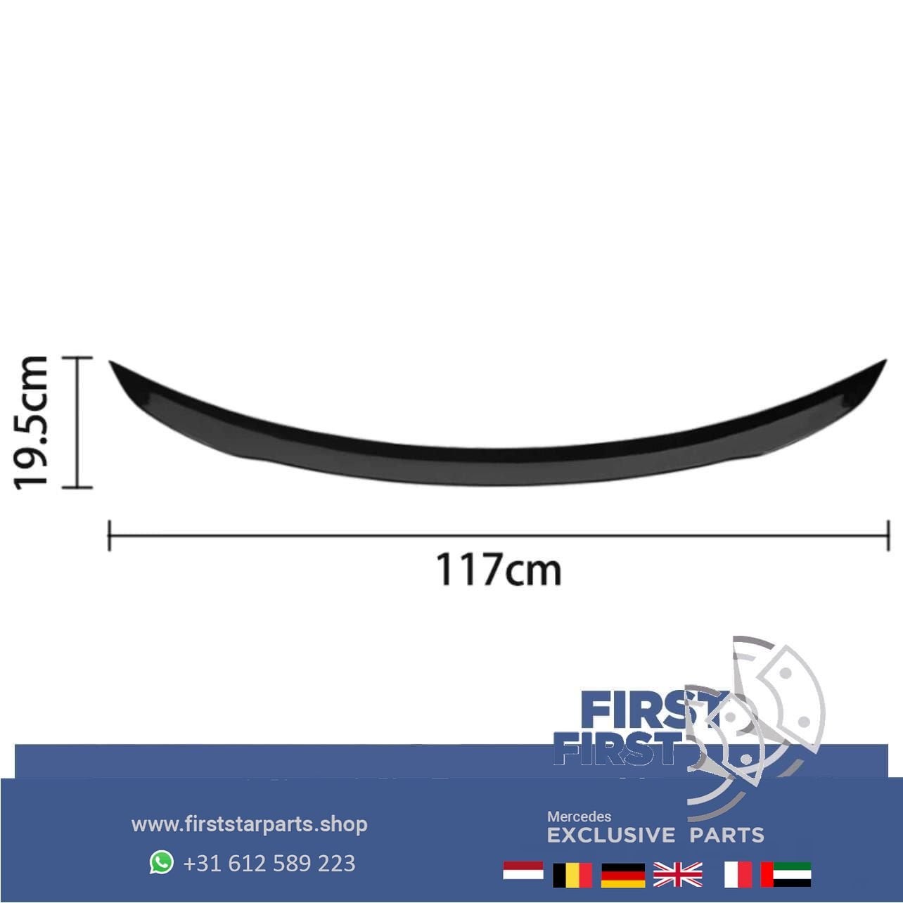 W177 V177 A KLASSE SEDAN AMG KOFFERBAK SPOILER ZWART 2018-20, Arrière, Haillon arrière, Utilisé, -