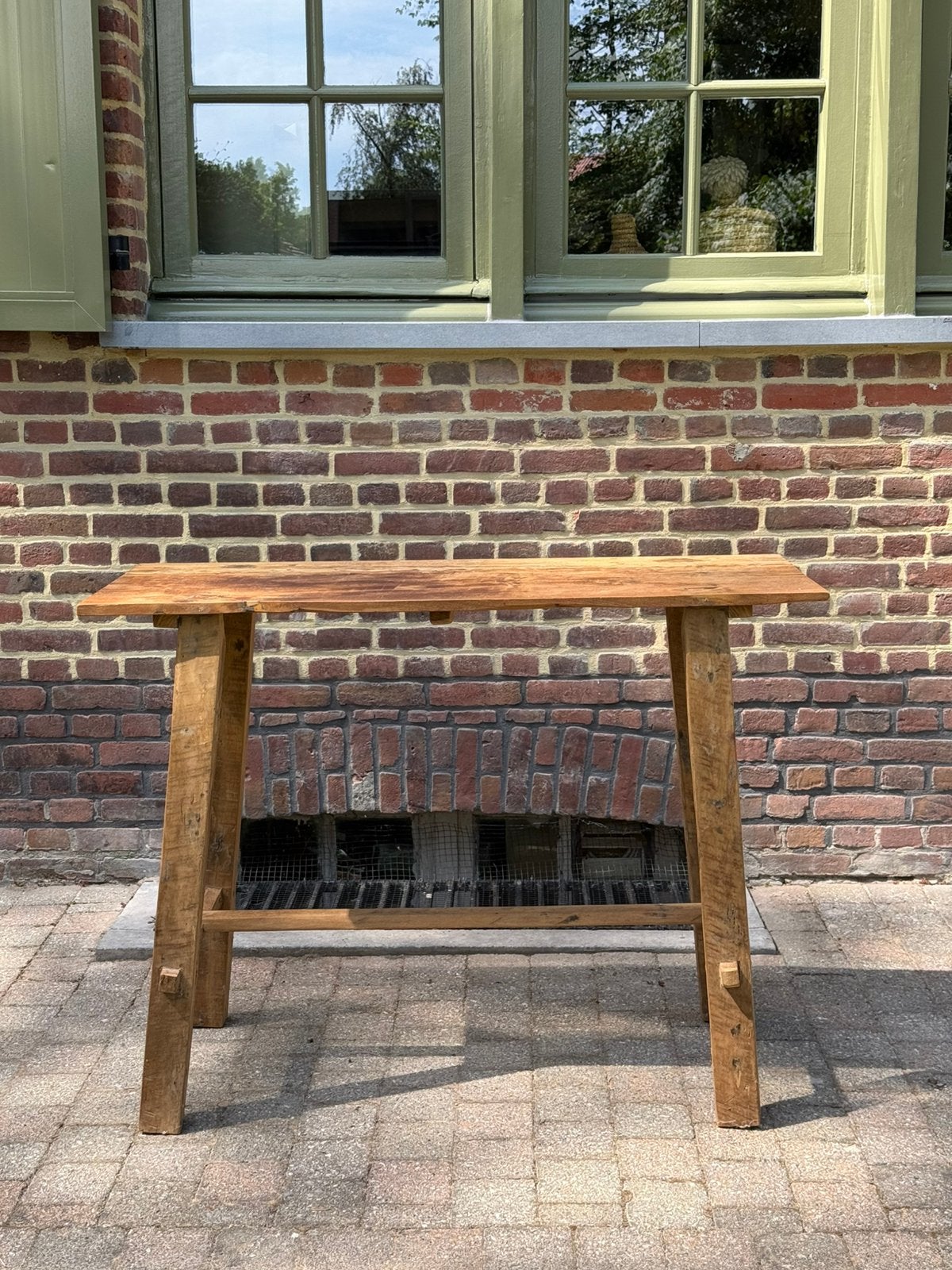 Mooie sidetable, handgemaakt uit Indonesie, Ophalen, Gebruikt, 50 tot 100 cm, Teakhout