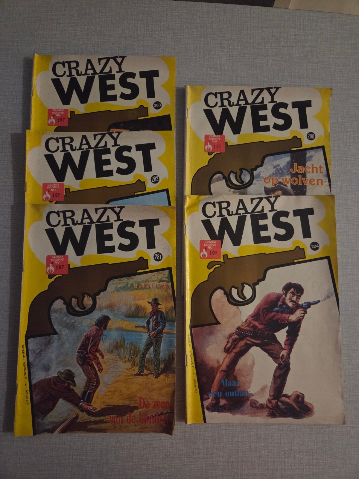 5 x magazine hebdomadaire vintage Crazy West., Enlèvement ou Envoi
