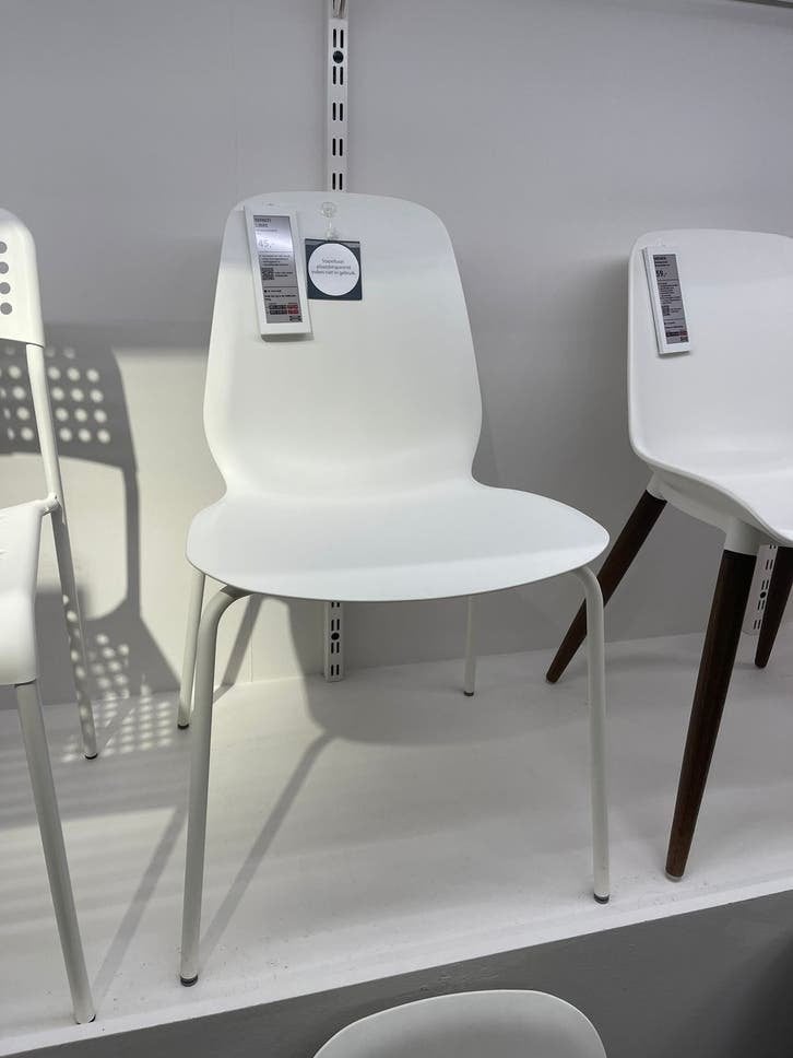 2 stoelen, wit, IKEA, Zo goed als nieuw, Ophalen, Twee, Wit, Zo goed als nieuw