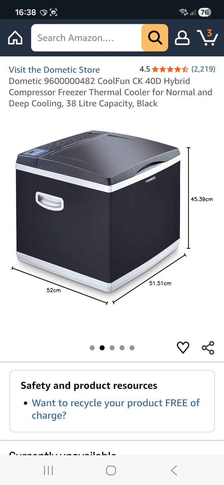 Glacière hybride Dometic CK 40 D, Enlèvement, Glacières, Compresseur