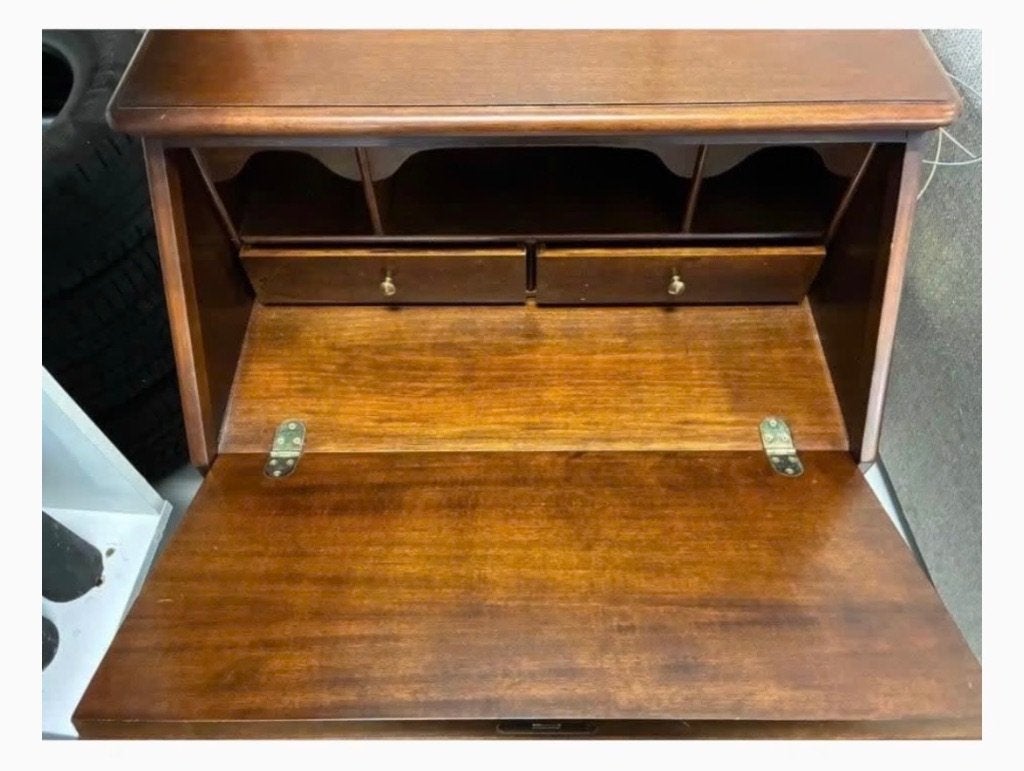 Houten Secretaries Bureau, Vintage, Enlèvement, Bureau-armoire combiné, Bois