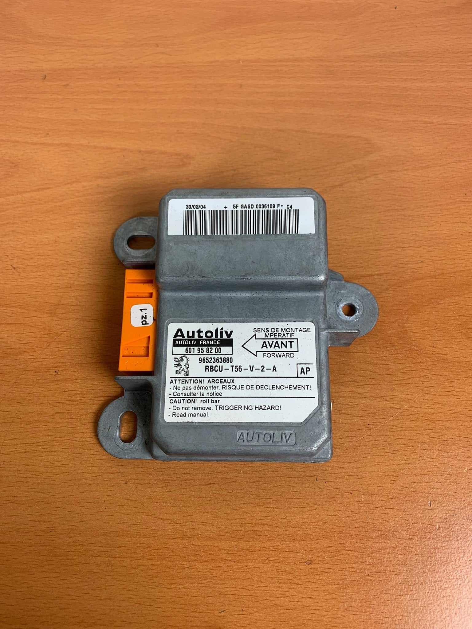 airbag module peugeot 307CC 2003 tot 2009 9652363880 cabrio, -, Utilisé, -, Peugeot