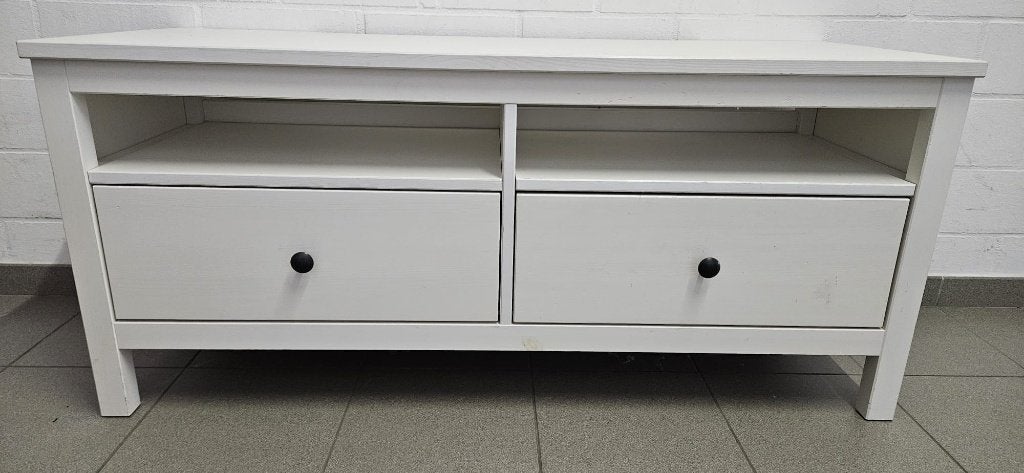 Hemnes TV-kast Ikea 2 lades, Ophalen, 100 tot 150 cm, Zo goed als nieuw, Minder dan 100 cm