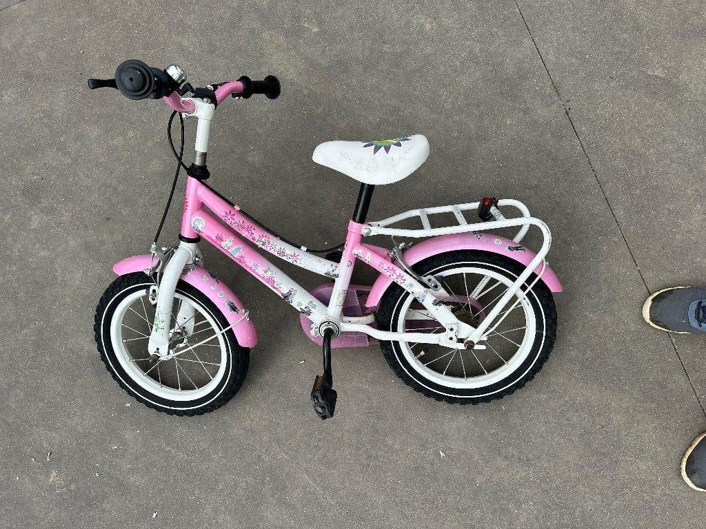 Kinderfiets 14 inch, Fietsen en Brommers, Ophalen, Gebruikt, Velgrem, Minder dan 16 inch