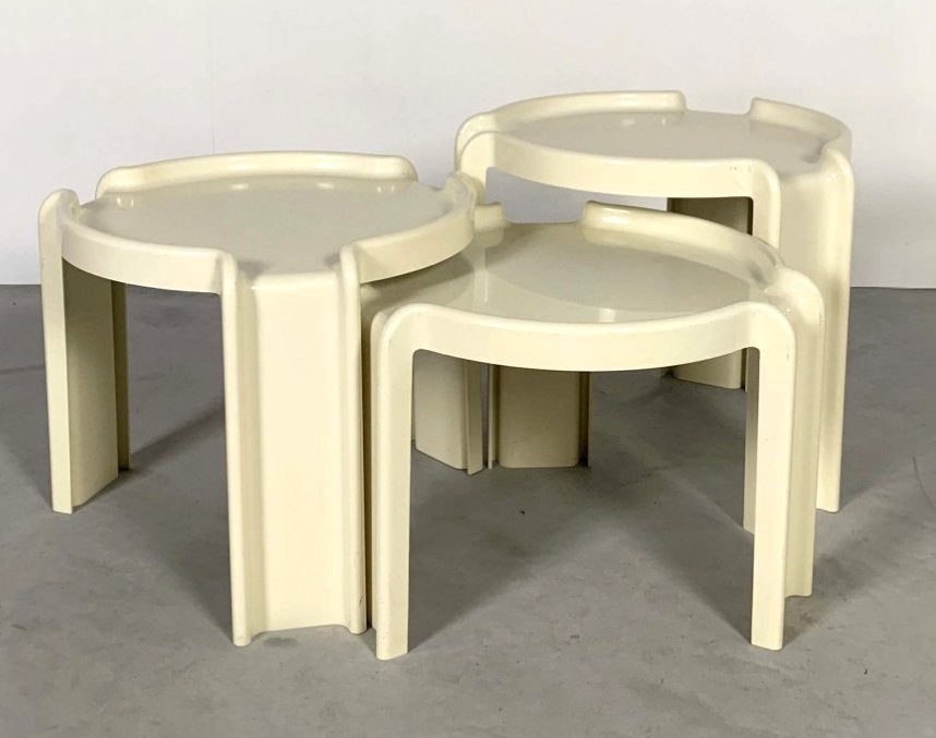 Giotto Stoppino for Kartell – 3 vintage nesting tables – 70s, Enlèvement ou Envoi