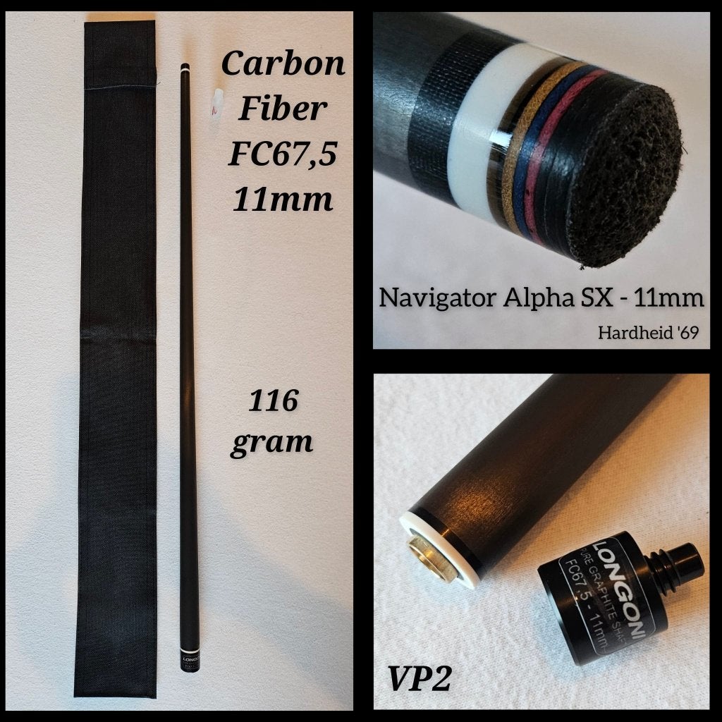 Carbon FC67,5 Navigator SX - 11mm  top voor Longoni VP2, Ophalen of Verzenden, Nieuw, Keu of Ballen