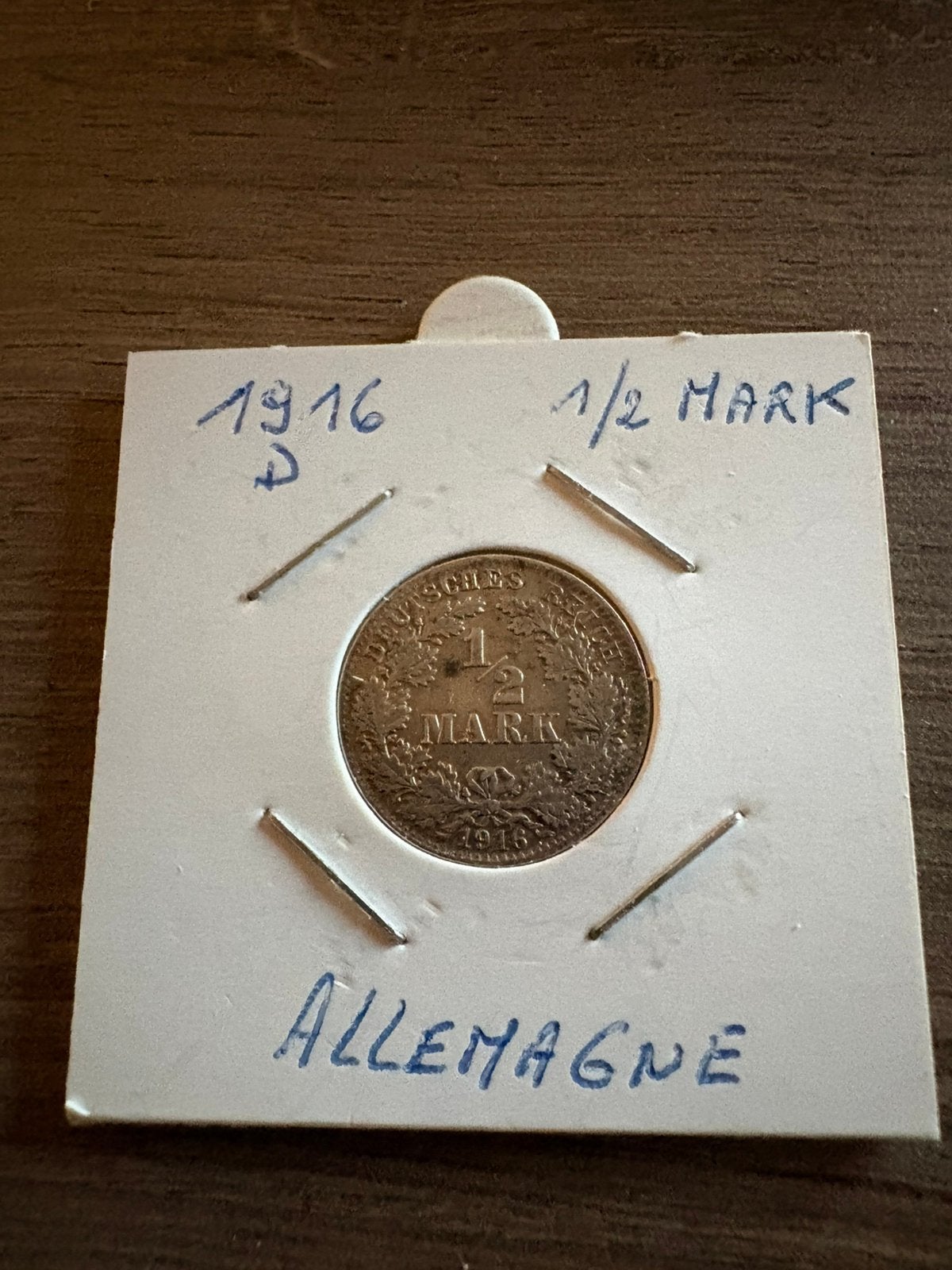 1/2 mark 1916D, Timbres & Monnaies, Enlèvement ou Envoi, Argent