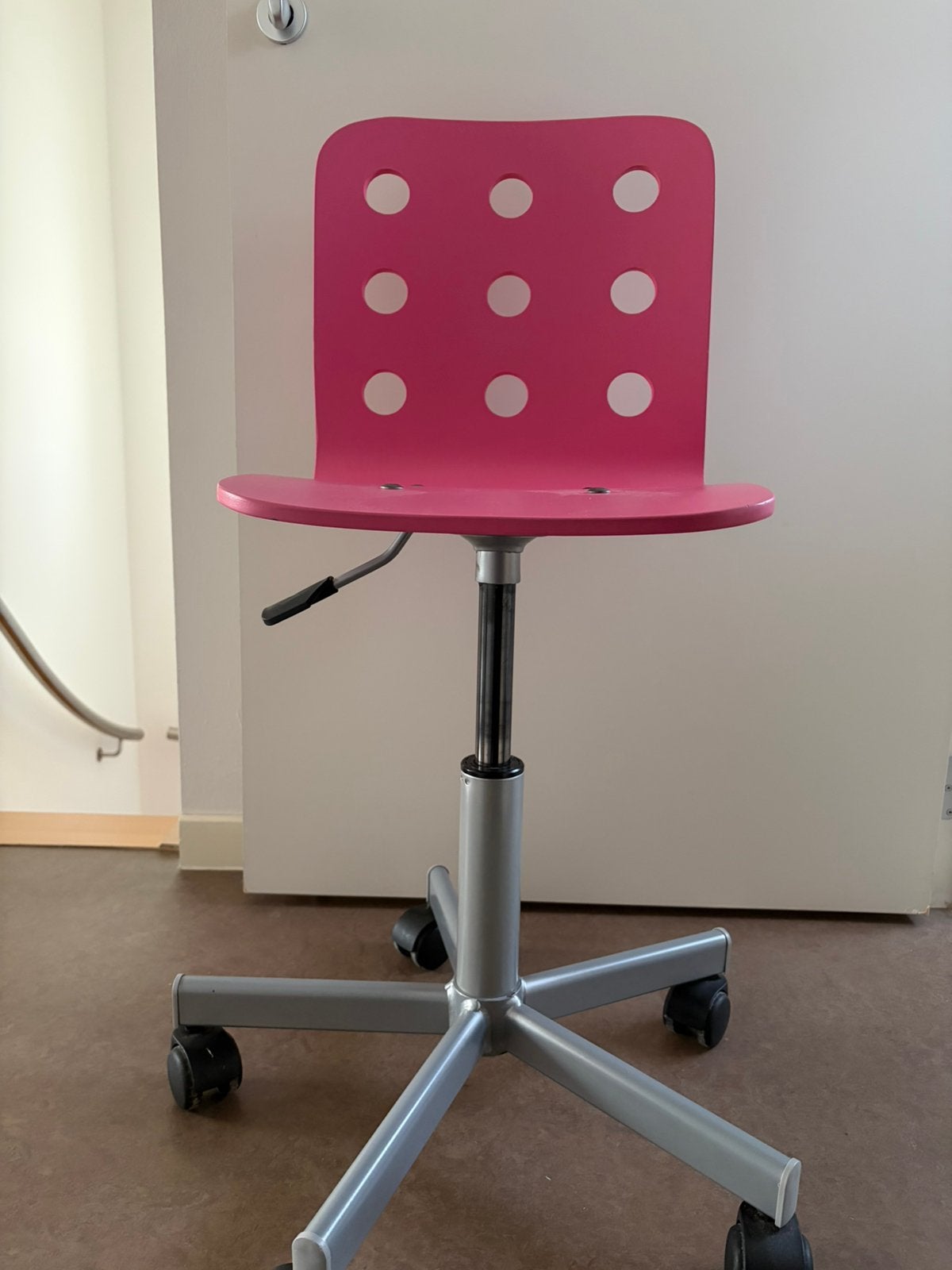 Roze bureaustoel, Huis en Inrichting, Ophalen, Zo goed als nieuw, Roze, Bureaustoel