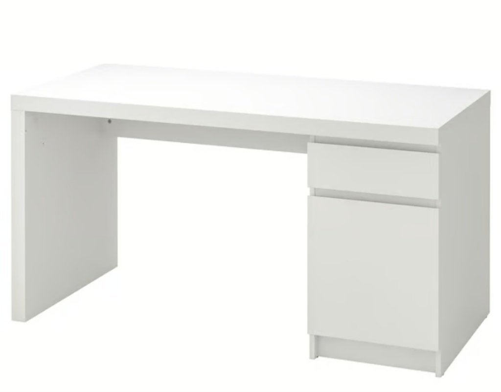 Malm bureau met bureaustoel, Huis en Inrichting, Ophalen, Gebruikt