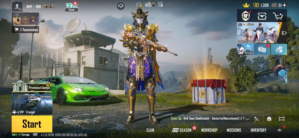 Compte mobile Pubg, Neuf, Online, Enlèvement ou Envoi, 1 joueur