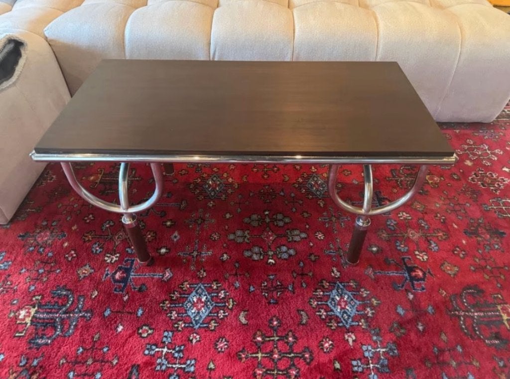Vintage | retro | chroom | salontafel | bijzettafel | Antiek, Antiek en Kunst, Ophalen