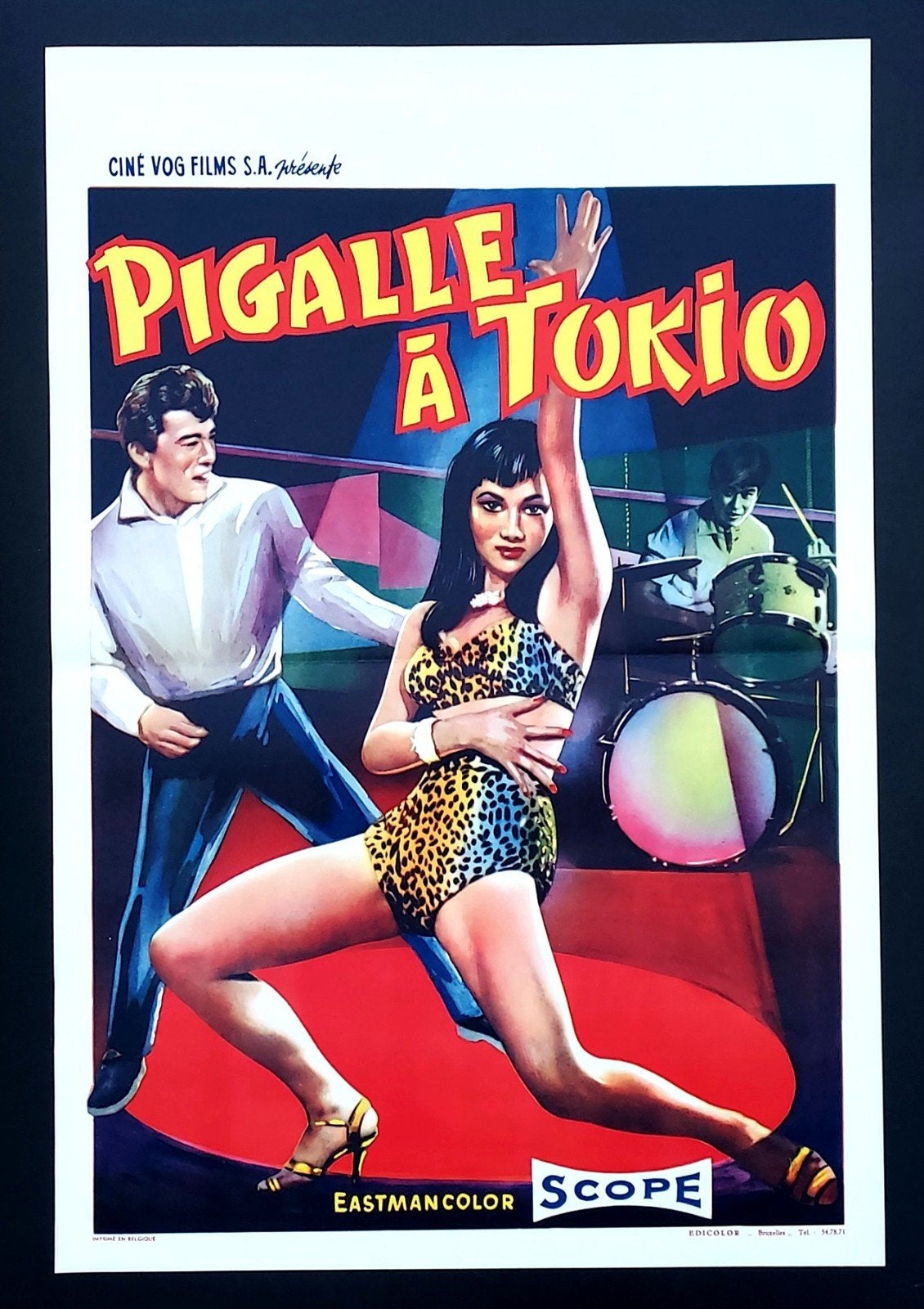 Pigalle a Tokio affiche 1957 danseuse tenue léopard sexy, Envoi