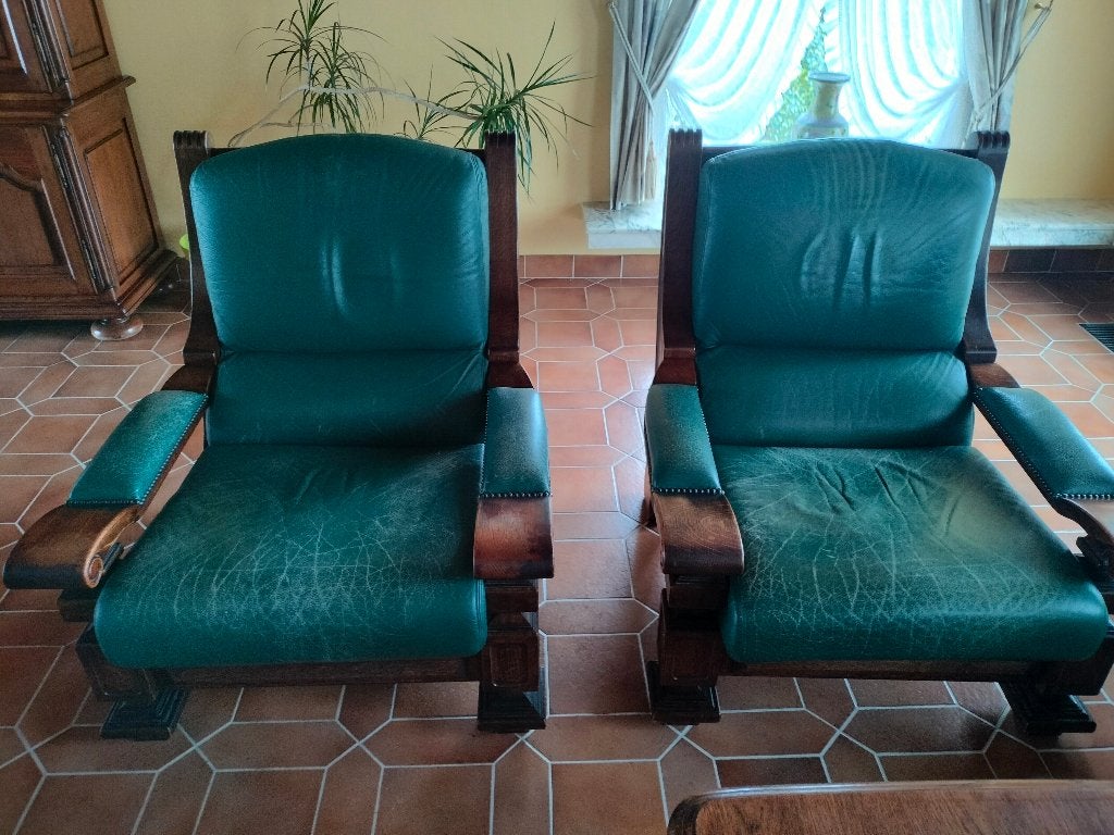 leder salon, Ophalen, Gebruikt, Leer
