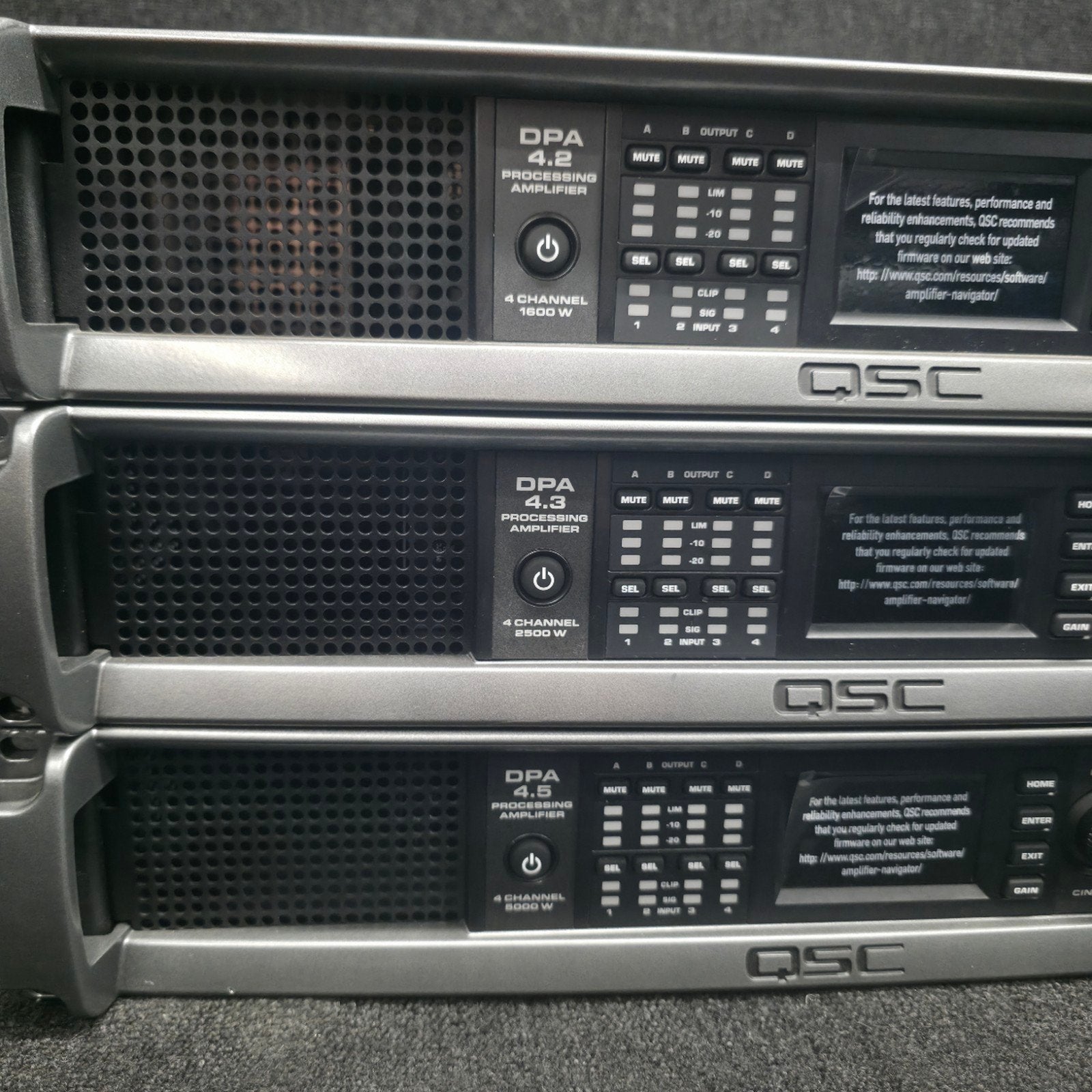 QSC DPA versterkers 4 kanaals met interne DSP, TV, Hi-fi & Vidéo, Enlèvement ou Envoi