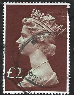 1 Postzegel GrootBrittannië 1977 Koningin Elizabeth IIMachin, Postzegels en Munten, Ophalen of Verzenden, Gestempeld