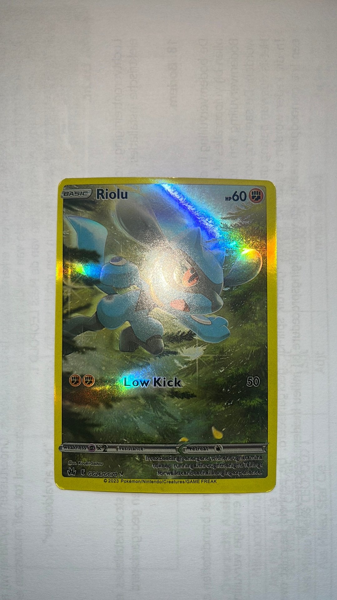 Riolu, Enlèvement, Comme neuf
