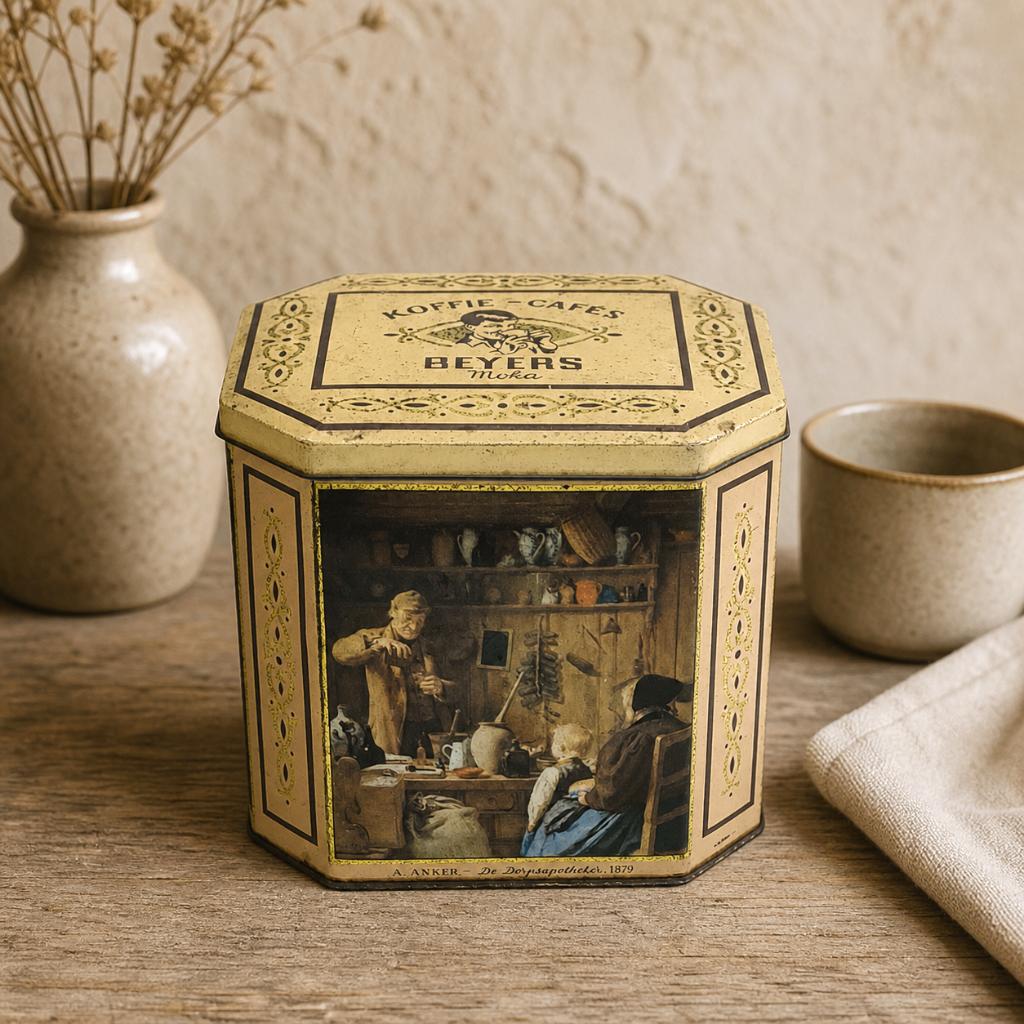 Vintage - Beyers Moka koffieblik, Verzamelen, Ophalen of Verzenden, Gebruikt, Koffie, Overige merken