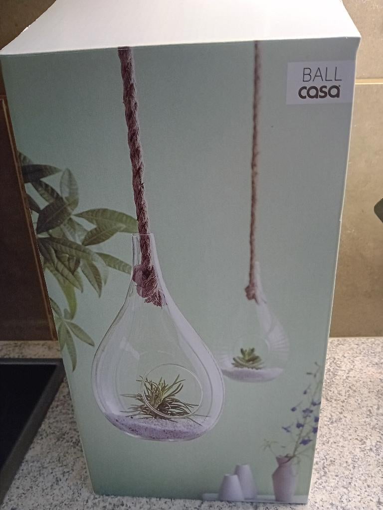 glasbal transparant decoratie casa ball h 33,5 diam  nieuw, Huis en Inrichting, Ophalen, Nieuw, Glas