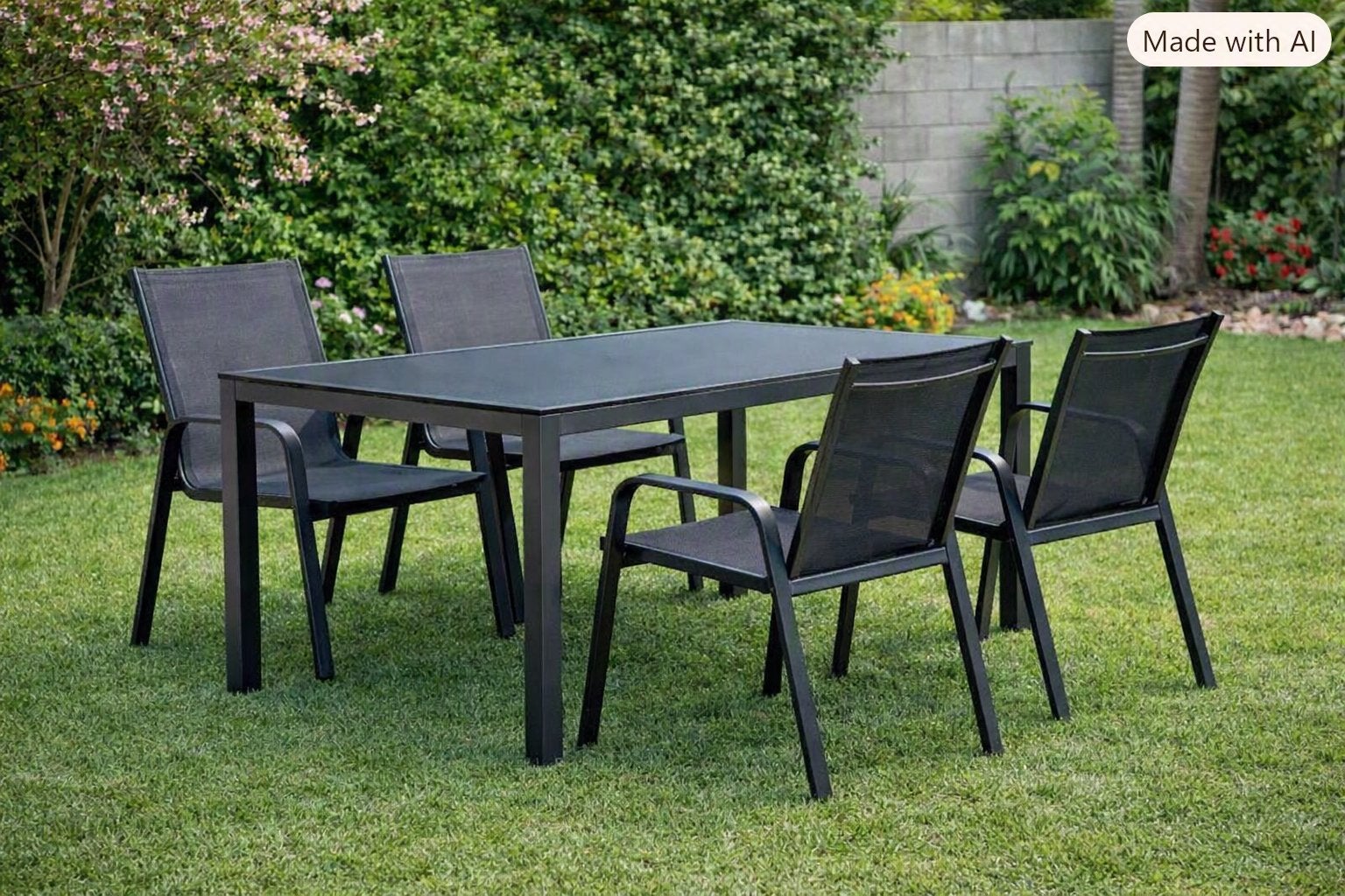 ENSEMBLE REPAS DE JARDIN, Jardin & Terrasse, Enlèvement, Comme neuf