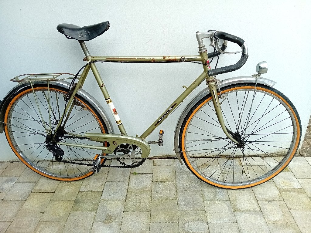 Vintage herenfiets Peugeot maat 57, Fietsen en Brommers, Ophalen, Gebruikt, Velgrem, Versnellingen