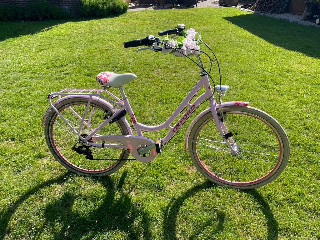 Oxford meisjesfiets 26”, Fietsen en Brommers, Gebruikt, Velgrem, Versnellingen, Oxford