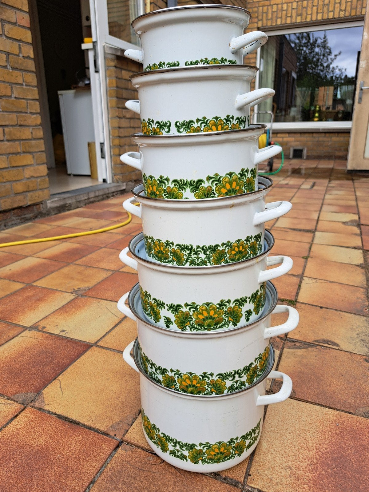 Set de casseroles 7 pièces, Avec couvercle, Enlèvement, Utilisé