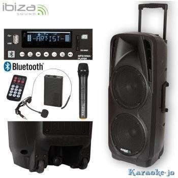 PORT238VHF-BT DRAAGBAAR STAND-ALONE PA SYSTEEM 2 X 15ʺ/38CM, Afstandsbediening, Ophalen of Verzenden, Nieuw, Overige typen